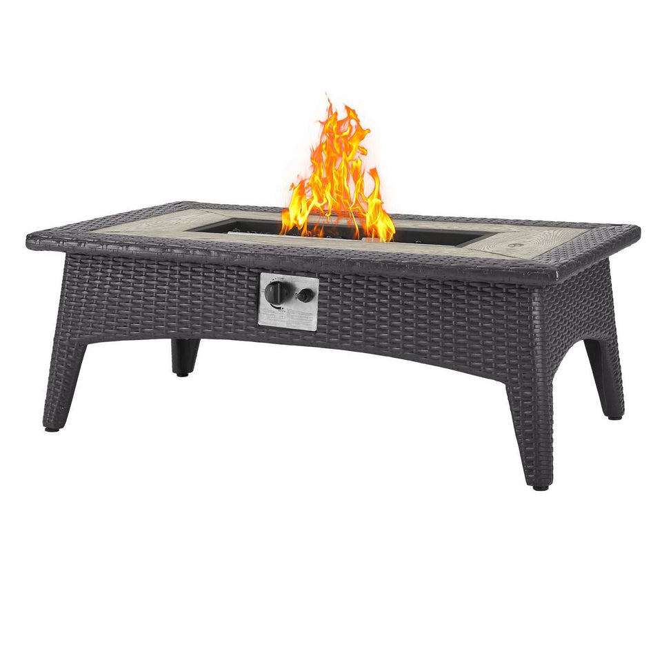 Convene 5 Piece Set Outdoor with Fire Pit by Modway