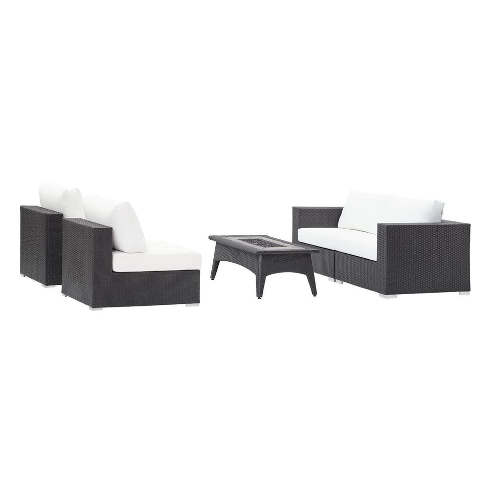 Convene 5 Piece Set Outdoor with Fire Pit by Modway