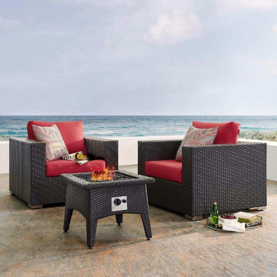 Convene 3 Piece Set Outdoor with Fire Pit by Modway