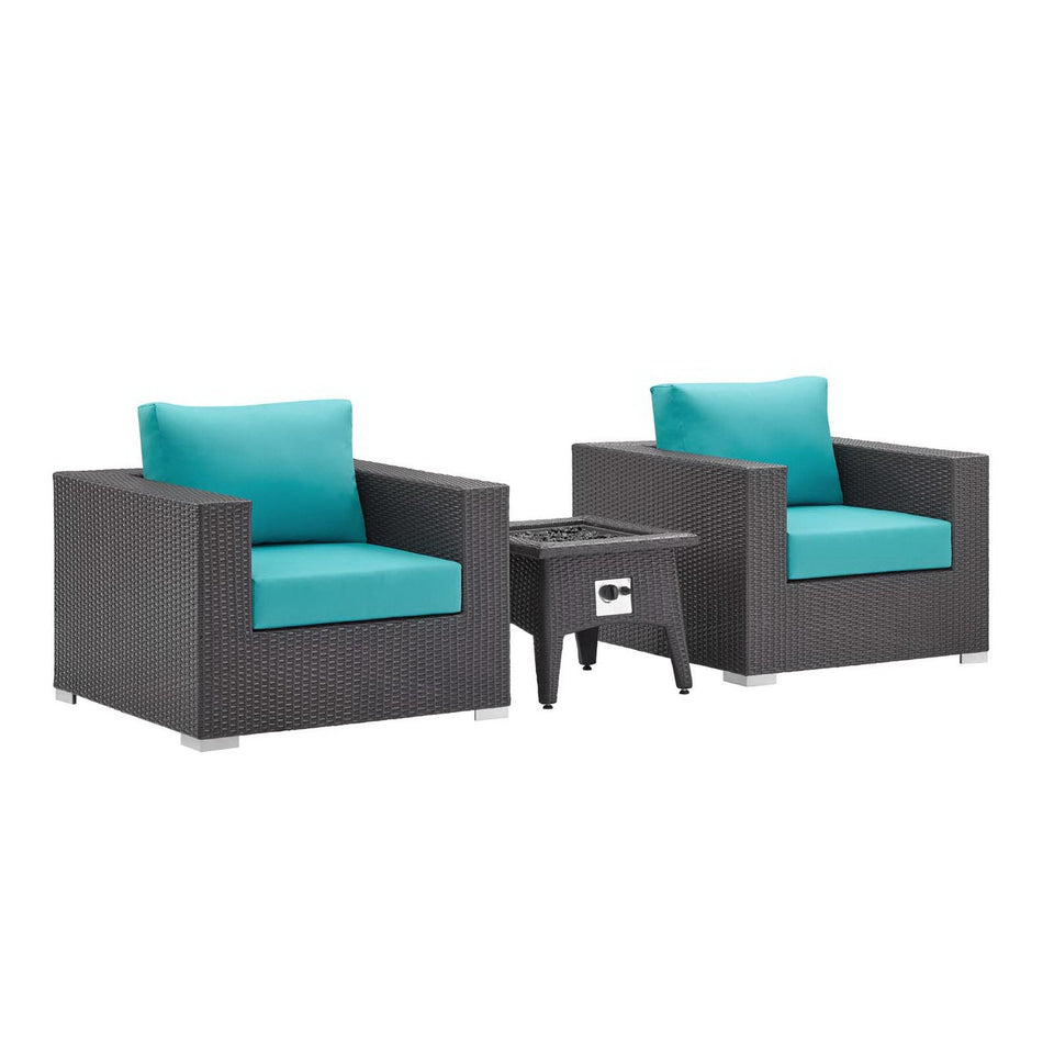 Convene 3 Piece Set Outdoor with Fire Pit by Modway