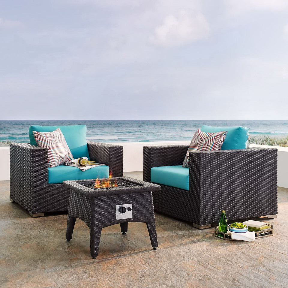 Convene 3 Piece Set Outdoor with Fire Pit by Modway