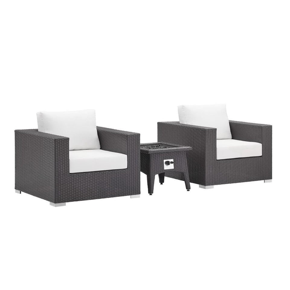 Convene 3 Piece Set Outdoor with Fire Pit by Modway