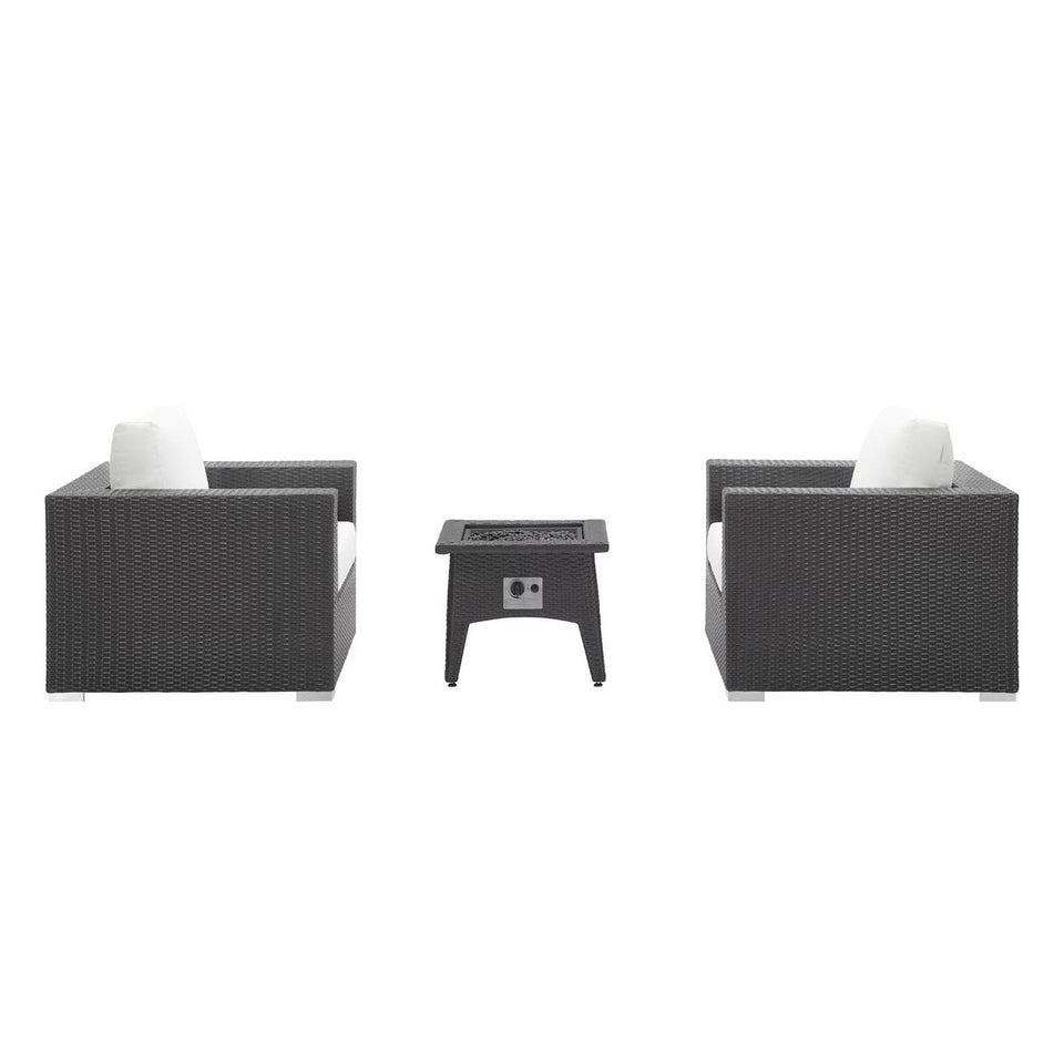 Convene 3 Piece Set Outdoor with Fire Pit by Modway