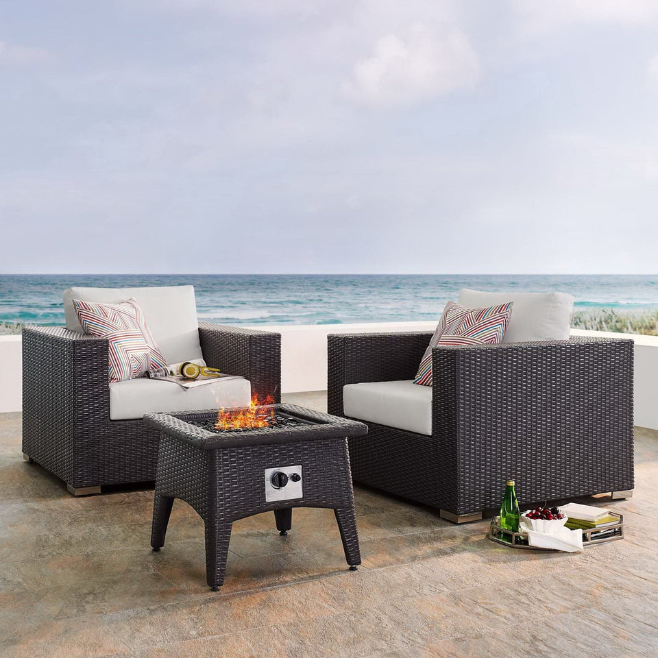 Convene 3 Piece Set Outdoor with Fire Pit by Modway