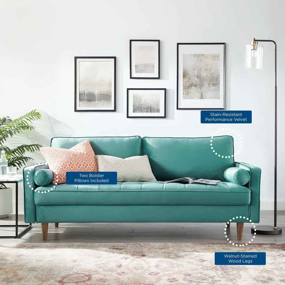 Valour Performance Velvet Sofa by Modway
