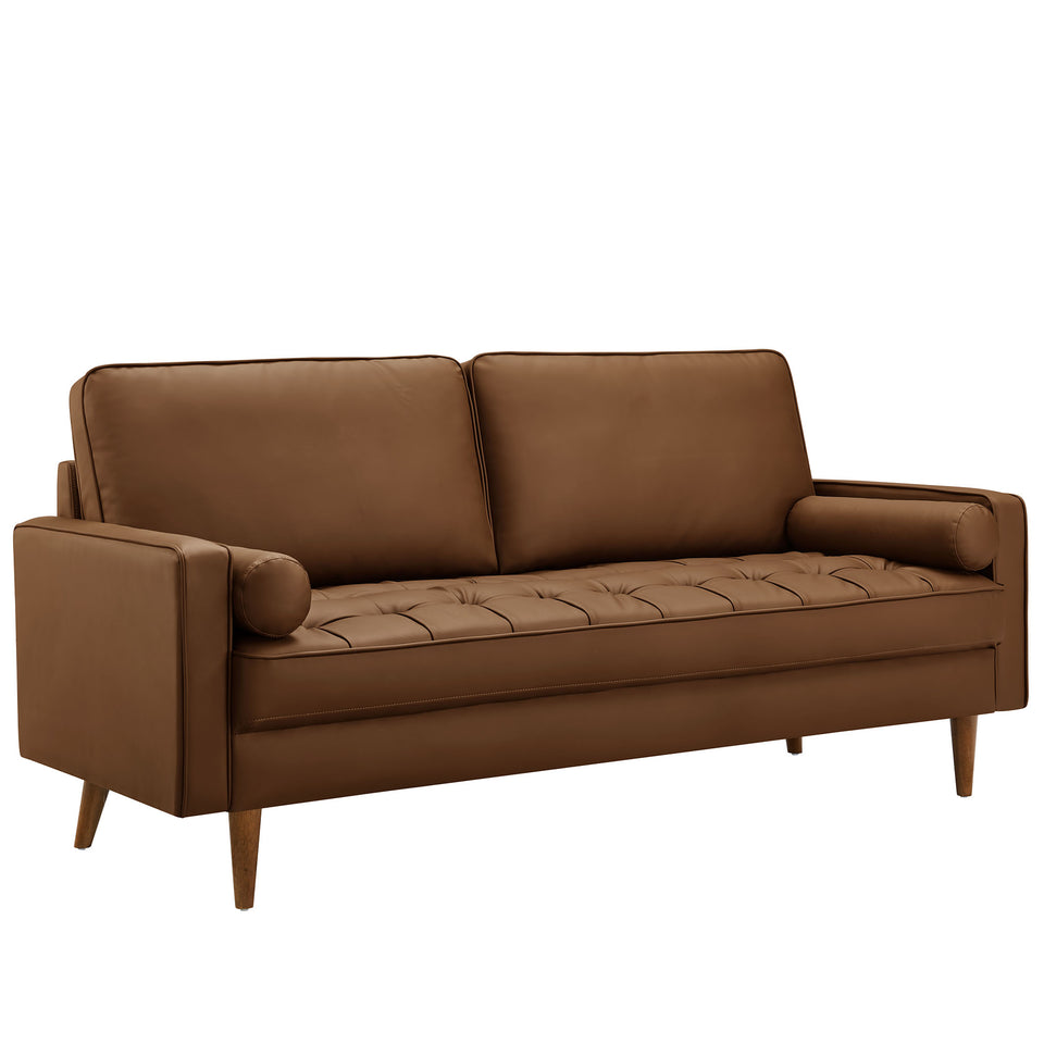 Valour Tufted Vegan Leather Sofa by Modway