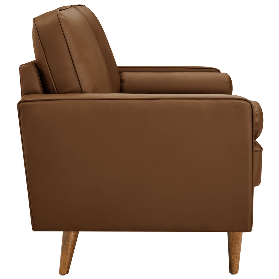 Valour Tufted Vegan Leather Sofa by Modway