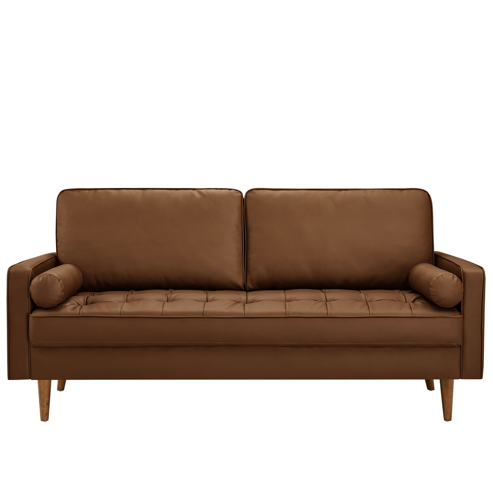Valour Tufted Vegan Leather Sofa by Modway