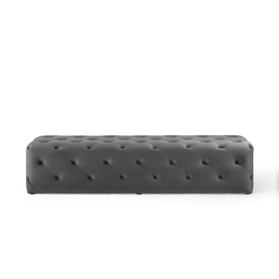 Amour 72" Tufted Button Entryway Performance Velvet Bench by Modway