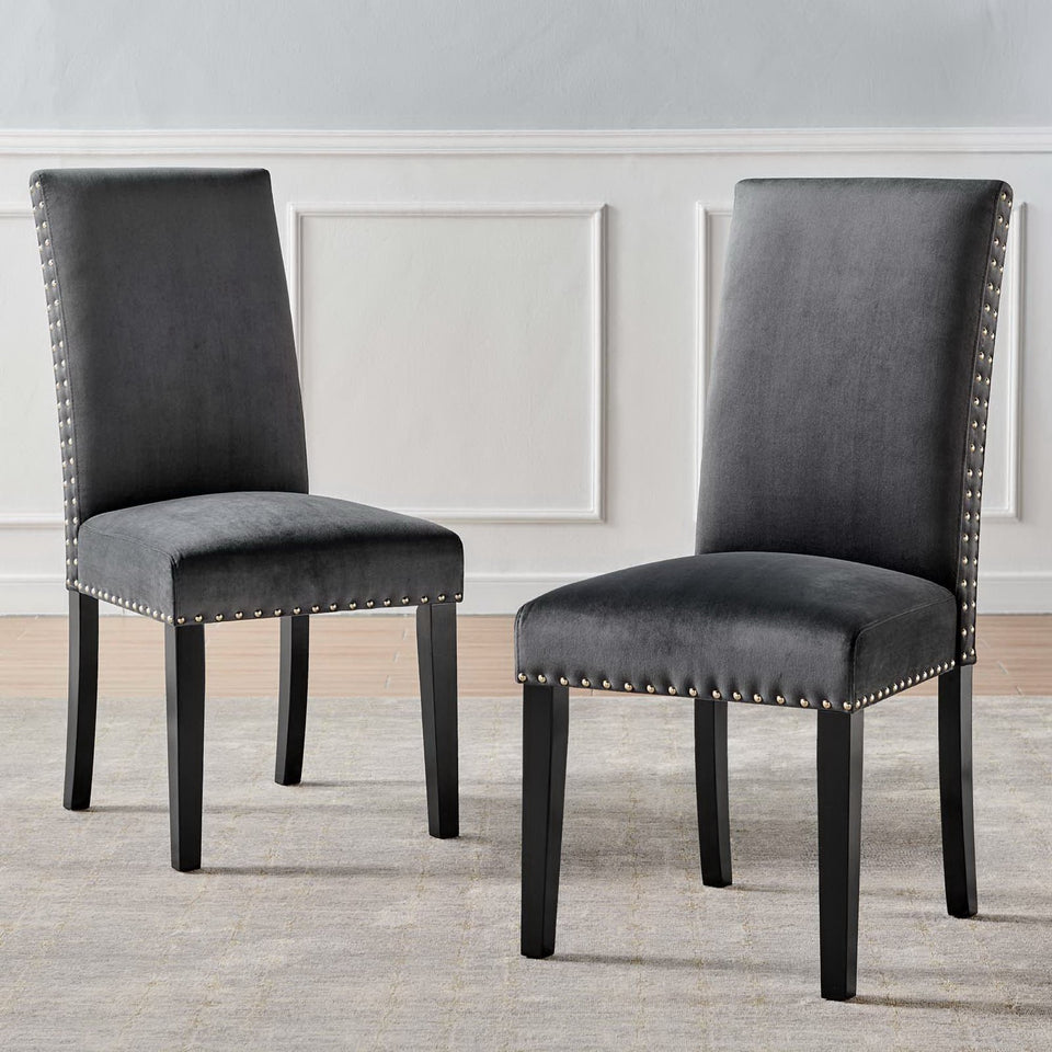 Parcel Performance Velvet Dining Side Chairs Set of 2 by Modway