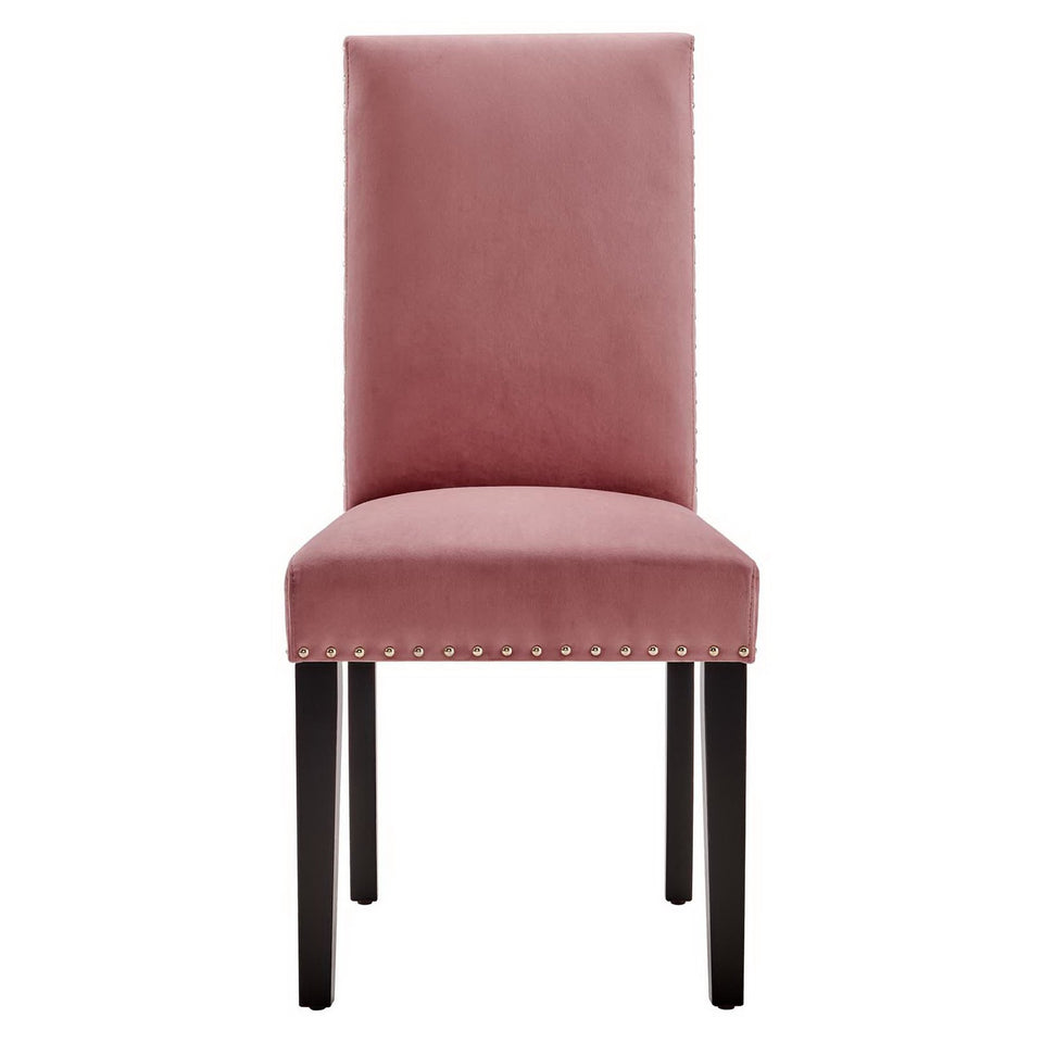 Parcel Performance Velvet Dining Side Chairs Set of 2 by Modway