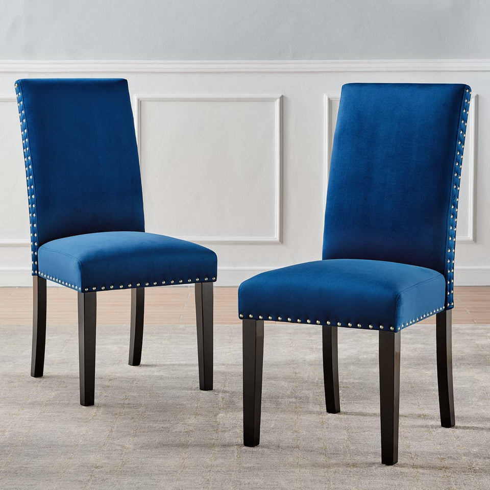 Parcel Performance Velvet Dining Side Chairs Set of 2 by Modway
