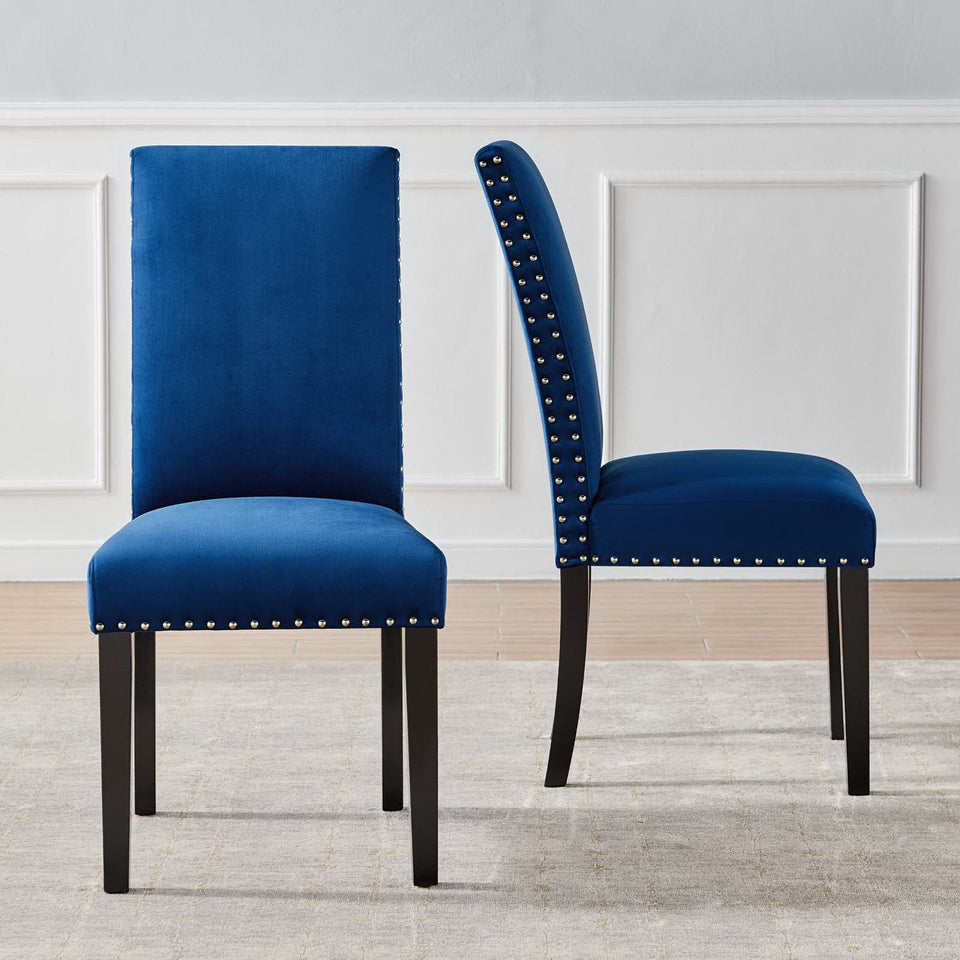 Parcel Performance Velvet Dining Side Chairs Set of 2 by Modway