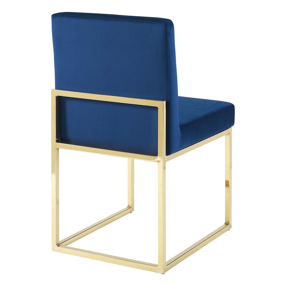 Carriage Channel Tufted Sled Base Performance Velvet Dining Chair by Modway