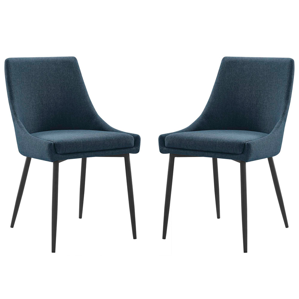 Viscount Upholstered Fabric Dining Chairs Set of 2 by Modway
