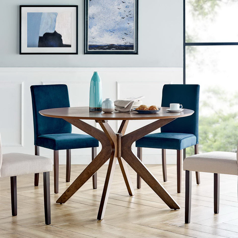 Crossroads 47" Round Wood Dining Table by Modway