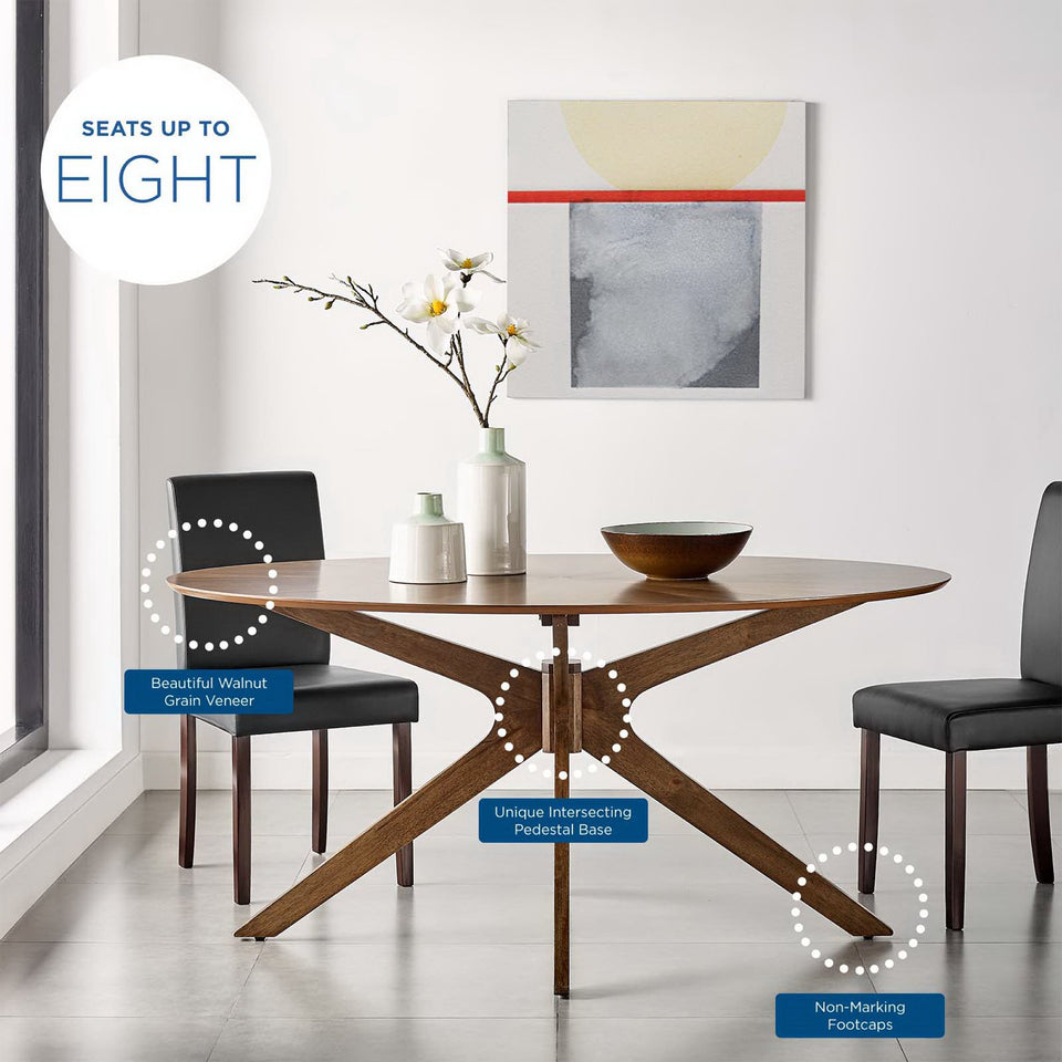 Crossroads 63" Oval Wood Dining Table by Modway