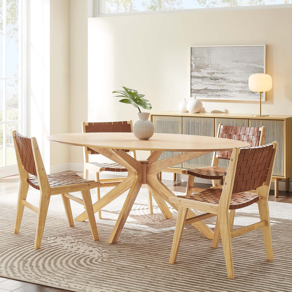 Crossroads 71" Oval Wood Dining Table by Modway