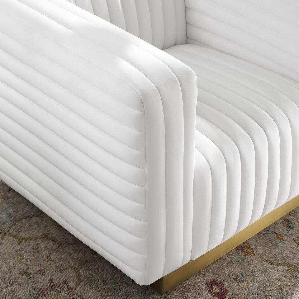 Charisma Channel Tufted Performance Velvet Accent Armchair by Modway