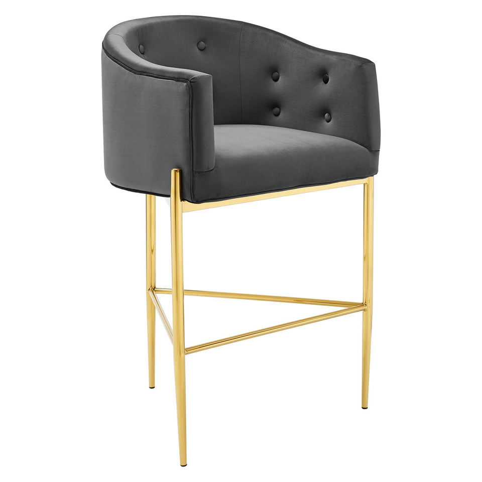 Savour Tufted Performance Velvet Bar Stool by Modway