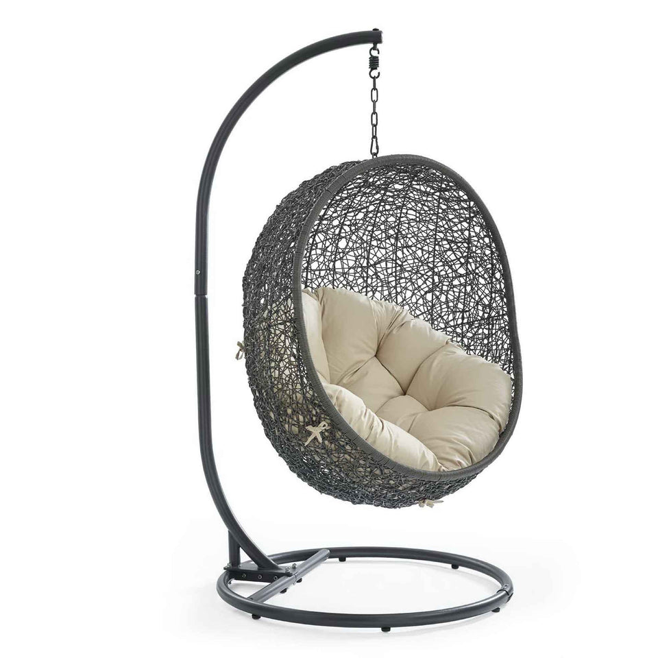 Hide Outdoor Patio Sunbrella® Swing Chair With Stand by Modway