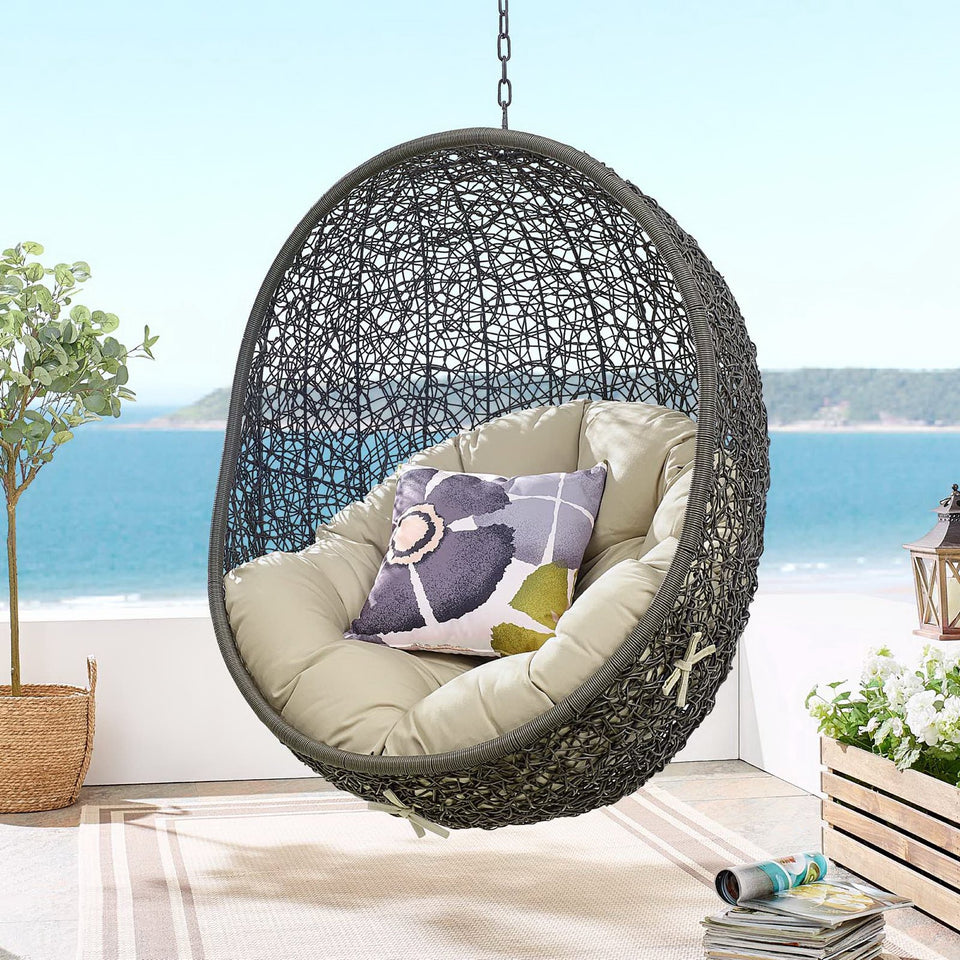 Hide Outdoor Patio Sunbrella® Swing Chair With Stand by Modway