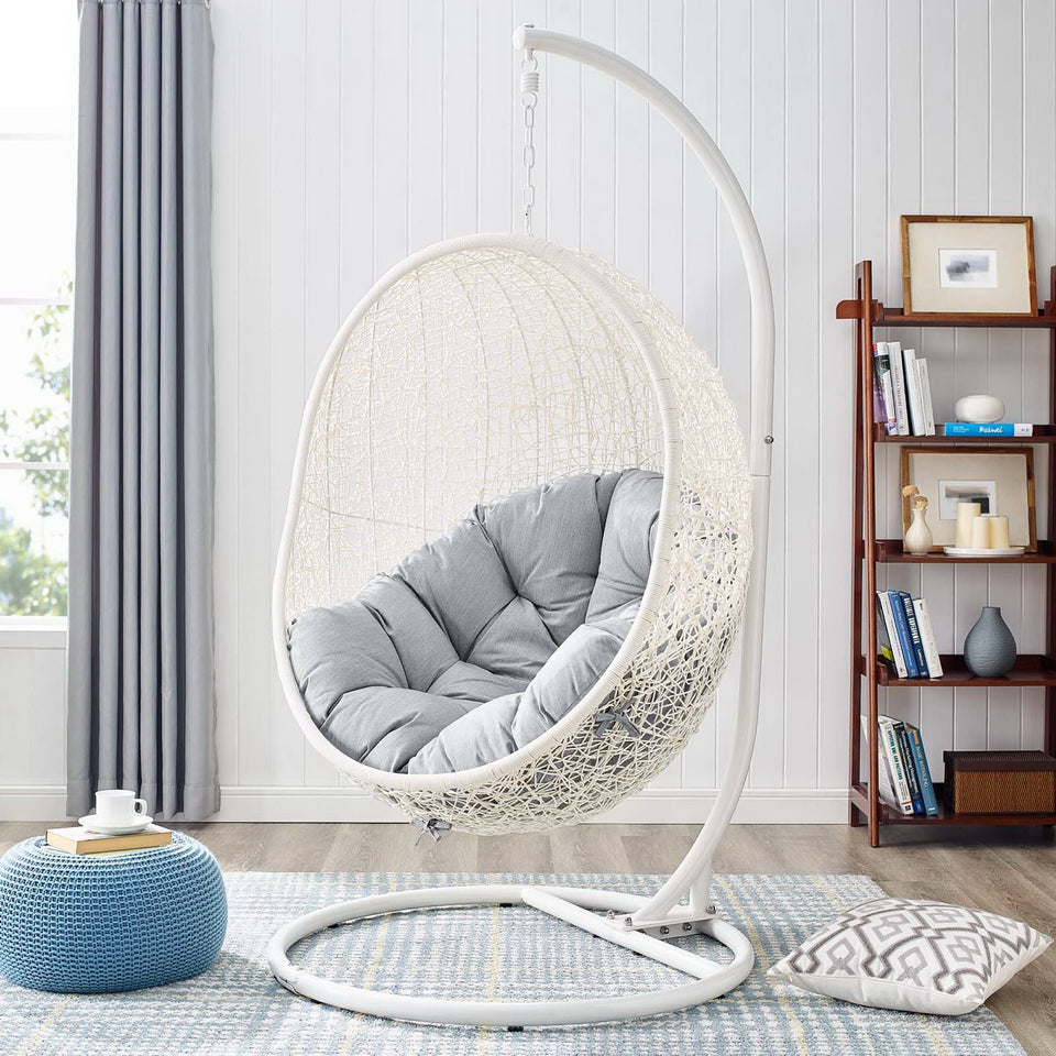 Hide Outdoor Patio Sunbrella® Swing Chair With Stand by Modway