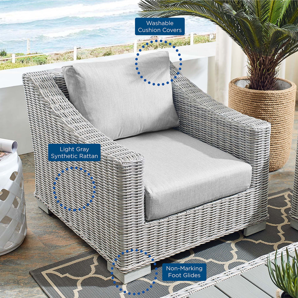 Conway Sunbrella® Outdoor Patio Wicker Rattan Armchair by Modway