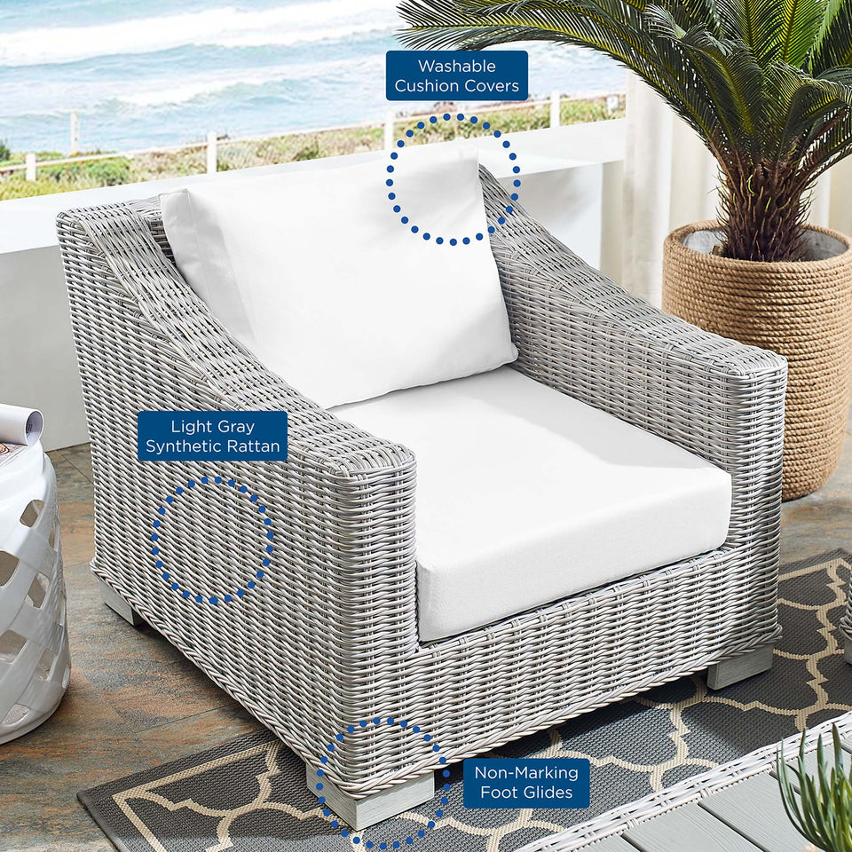 Conway Sunbrella® Outdoor Patio Wicker Rattan Armchair by Modway