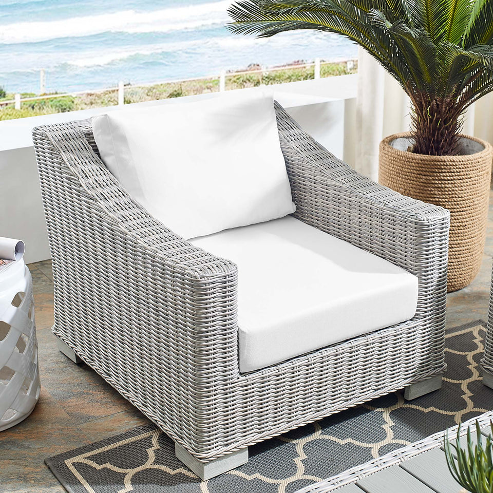 Conway Sunbrella® Outdoor Patio Wicker Rattan Armchair by Modway