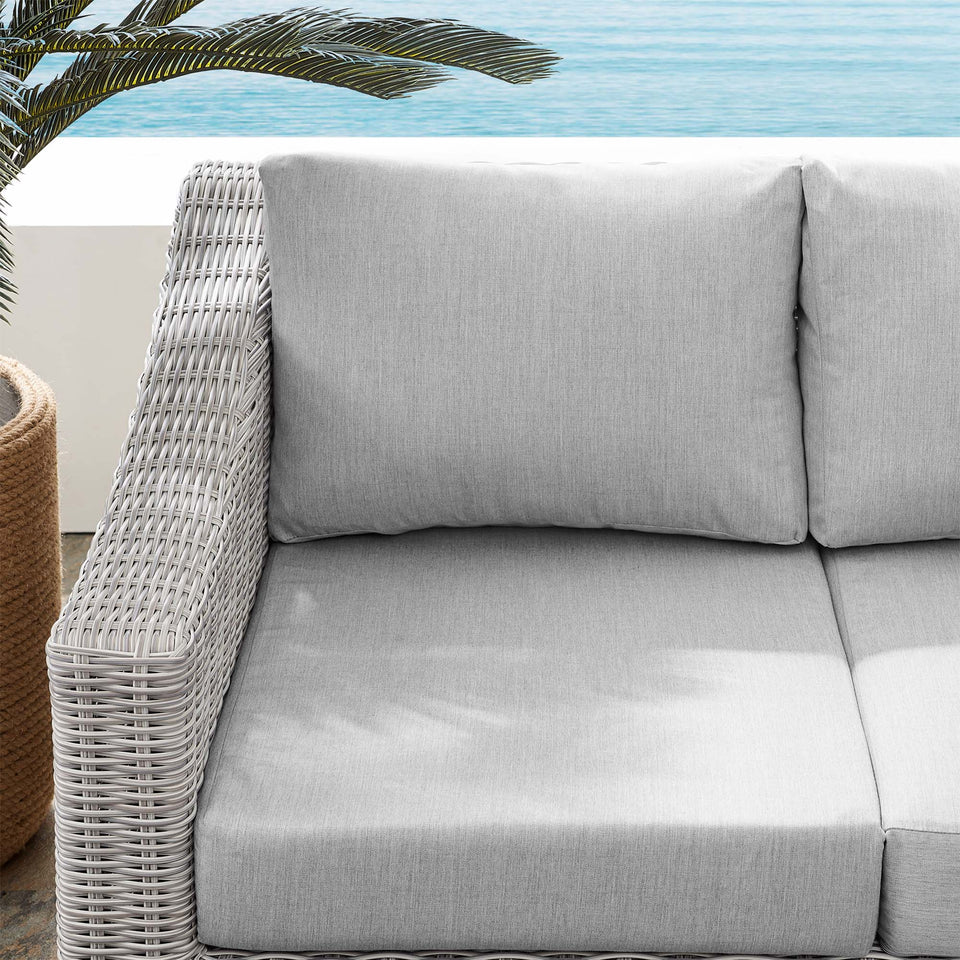 Conway Sunbrella® Outdoor Patio Wicker Rattan Loveseat by Modway