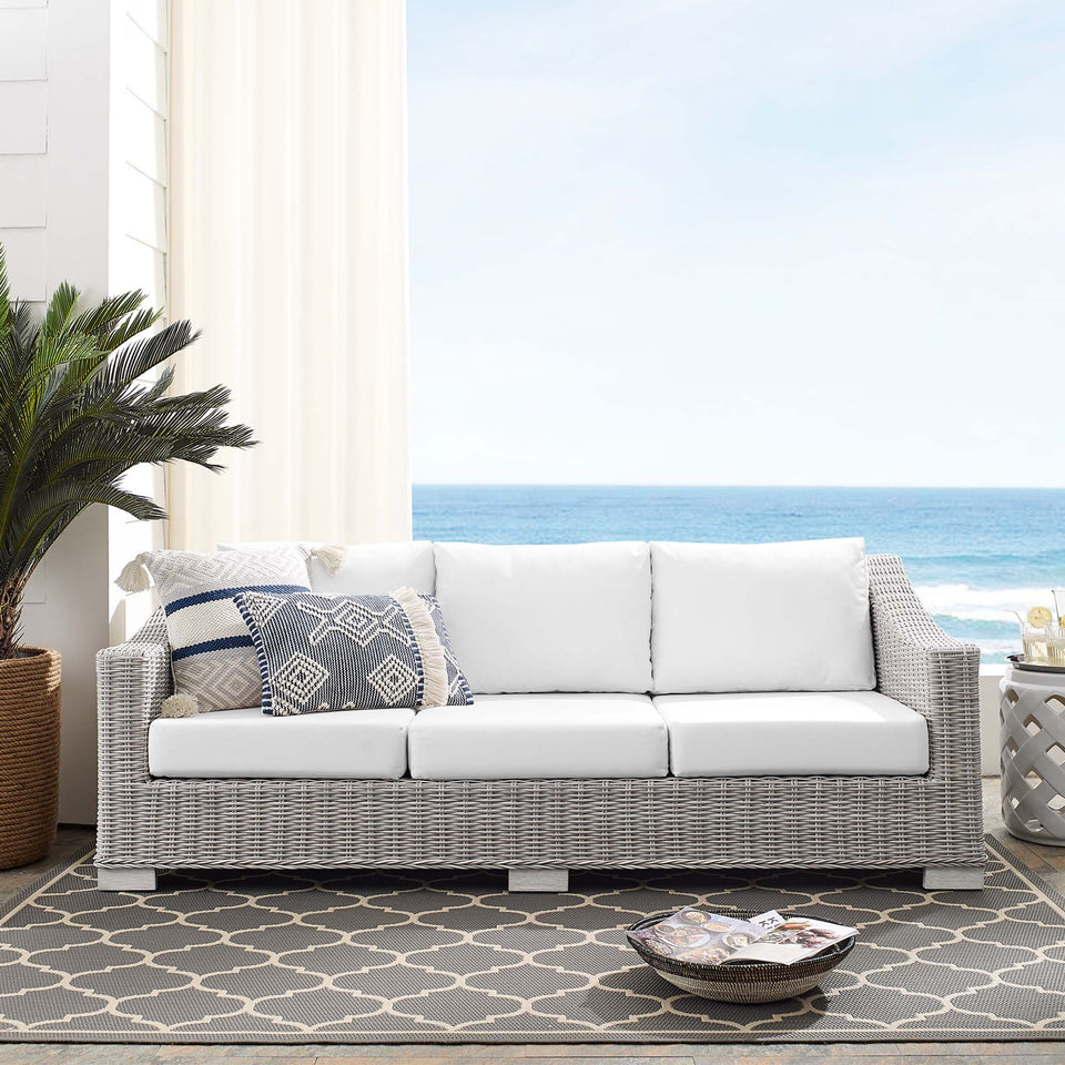 Conway Sunbrella® Outdoor Patio Wicker Rattan Sofa by Modway