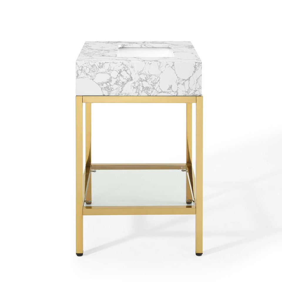 Kingsley Stainless Steel Bathroom Vanity by Modway