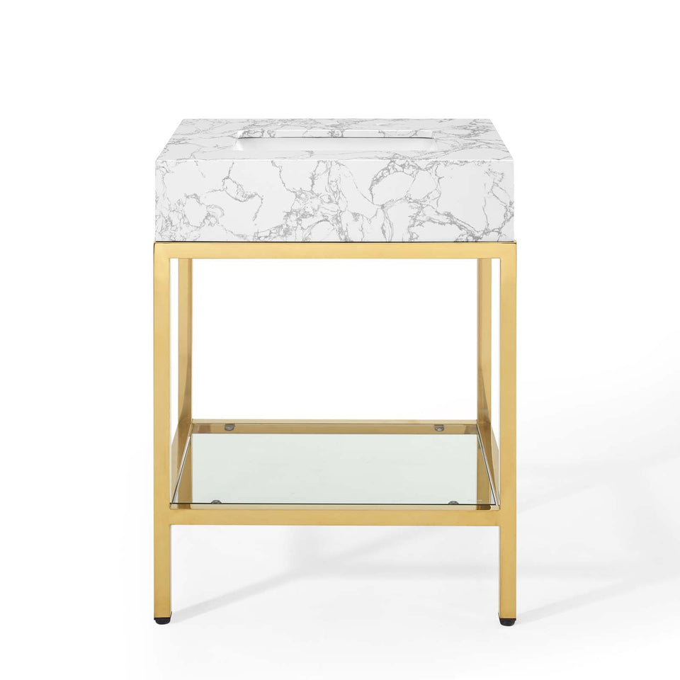 Kingsley Stainless Steel Bathroom Vanity by Modway
