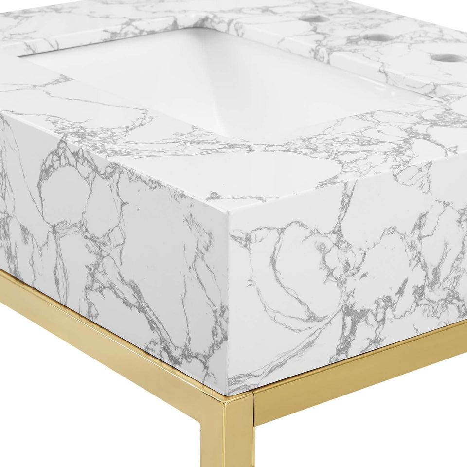 Kingsley Stainless Steel Bathroom Vanity by Modway