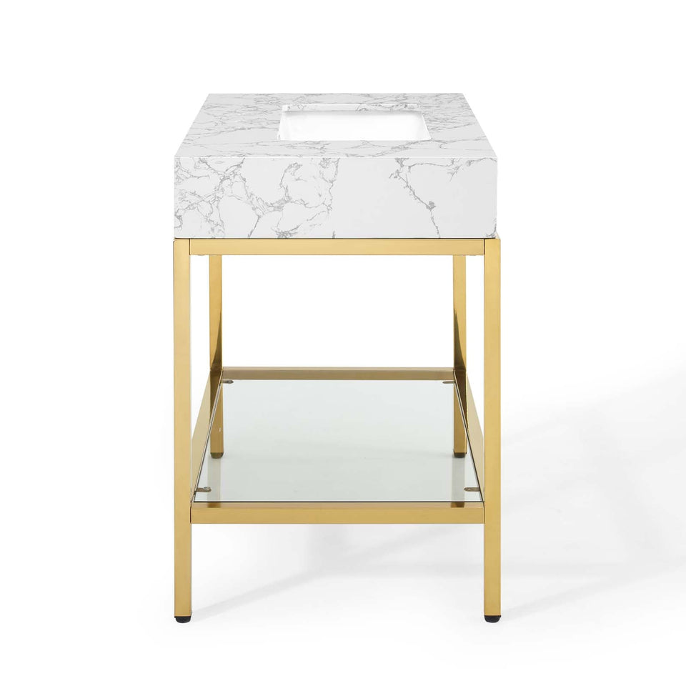 Kingsley Stainless Steel Bathroom Vanity by Modway