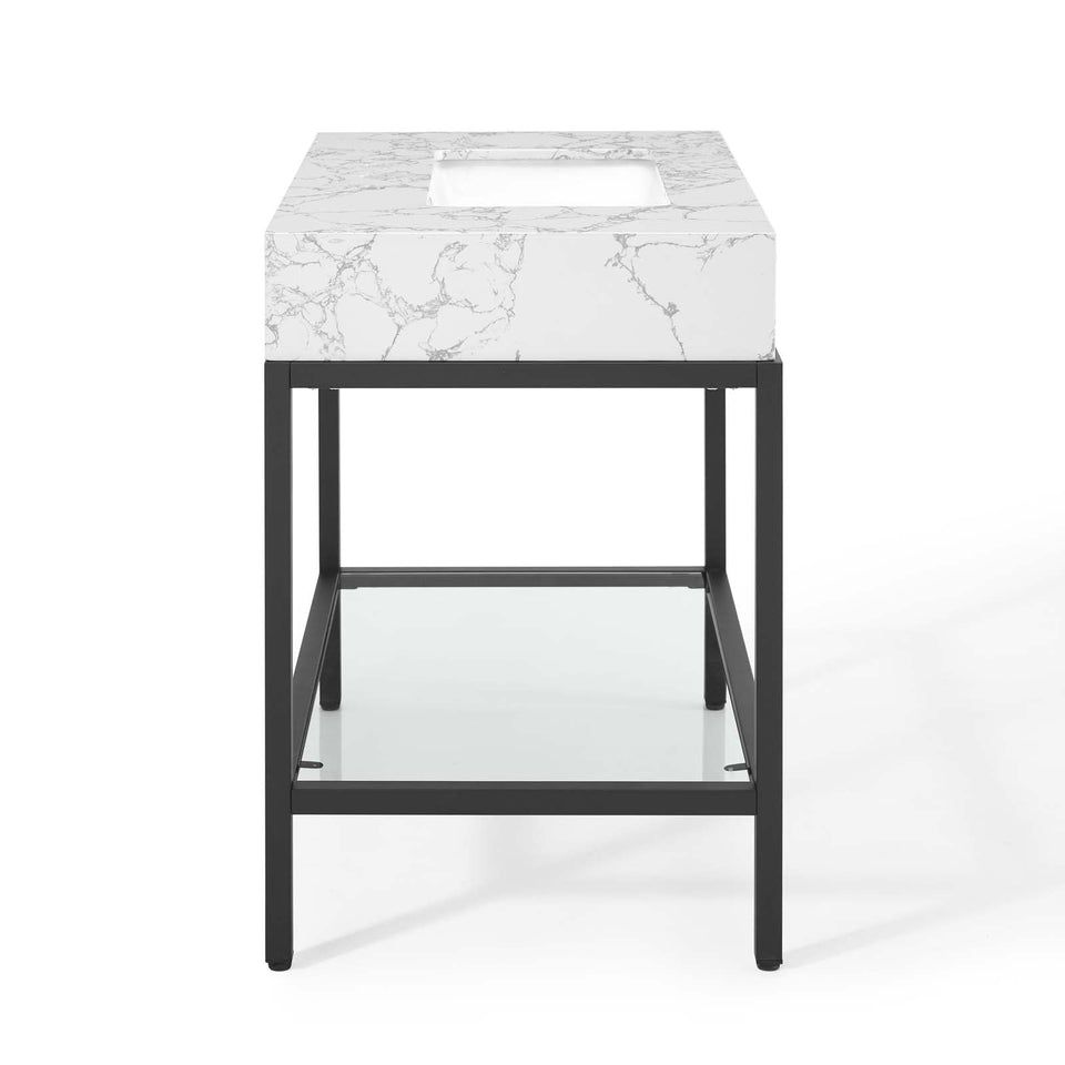 Kingsley Stainless Steel Bathroom Vanity by Modway