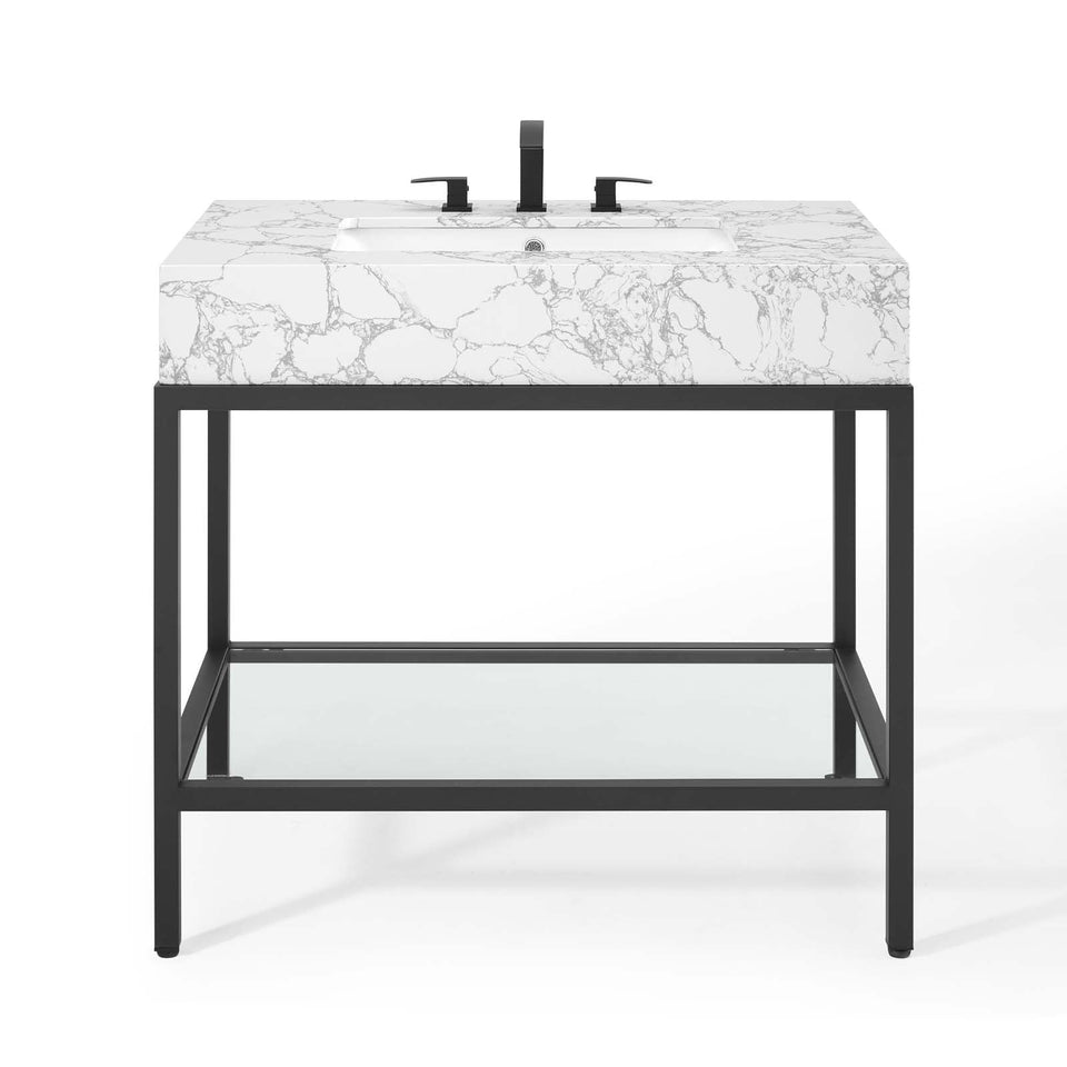Kingsley Stainless Steel Bathroom Vanity by Modway