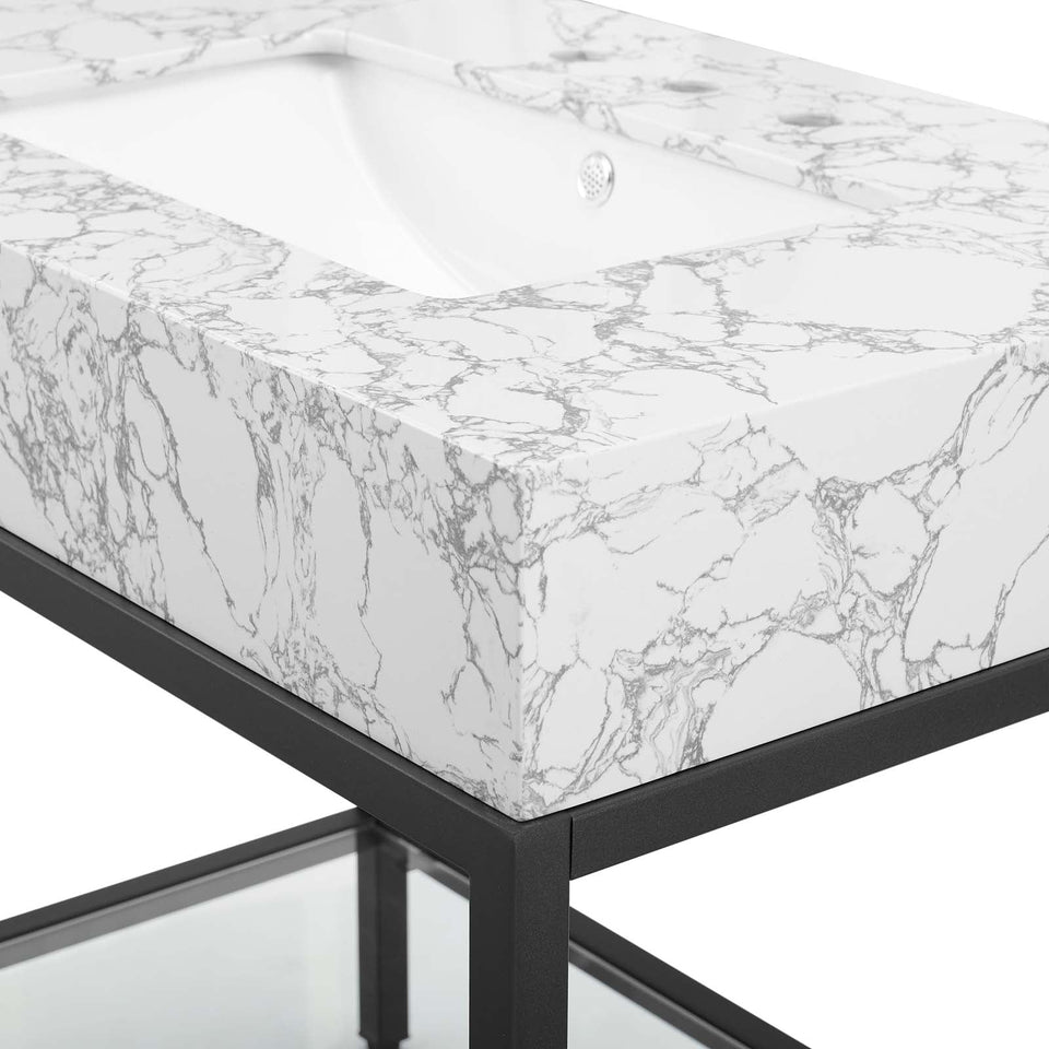 Kingsley Stainless Steel Bathroom Vanity by Modway