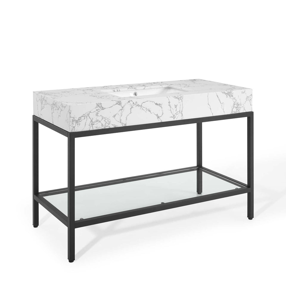 Kingsley Stainless Steel Bathroom Vanity by Modway