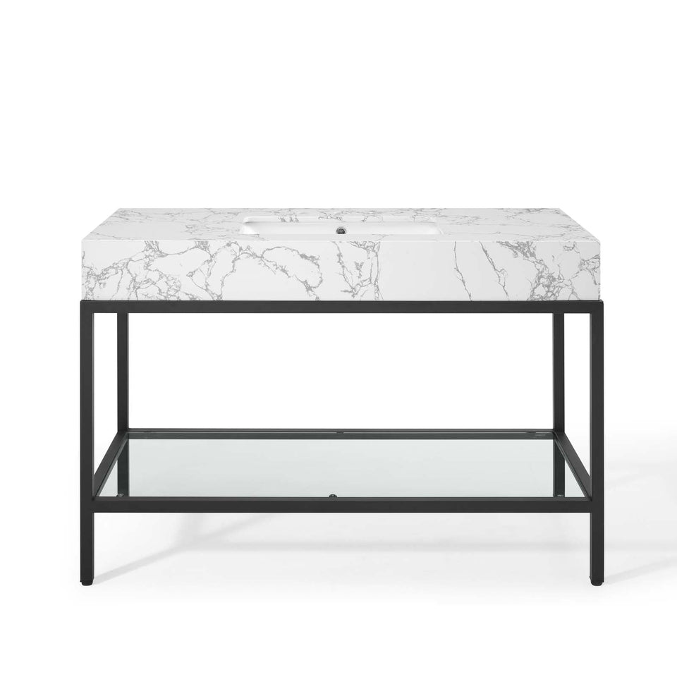 Kingsley Stainless Steel Bathroom Vanity by Modway