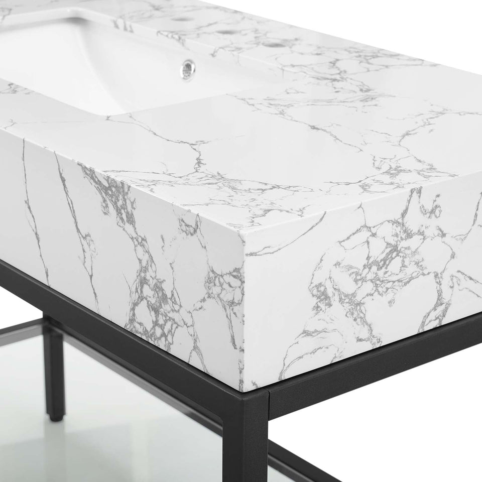 Kingsley Stainless Steel Bathroom Vanity by Modway