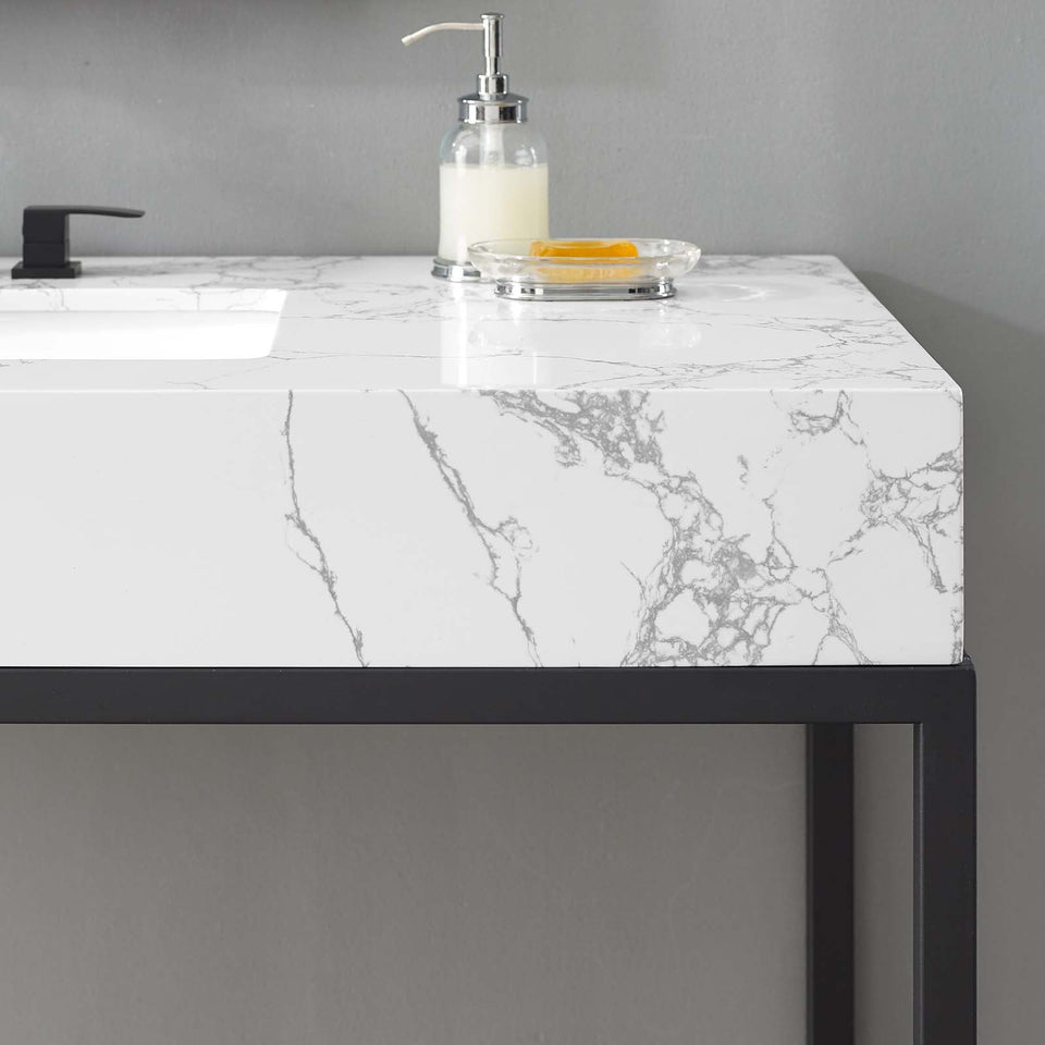 Kingsley Stainless Steel Bathroom Vanity by Modway