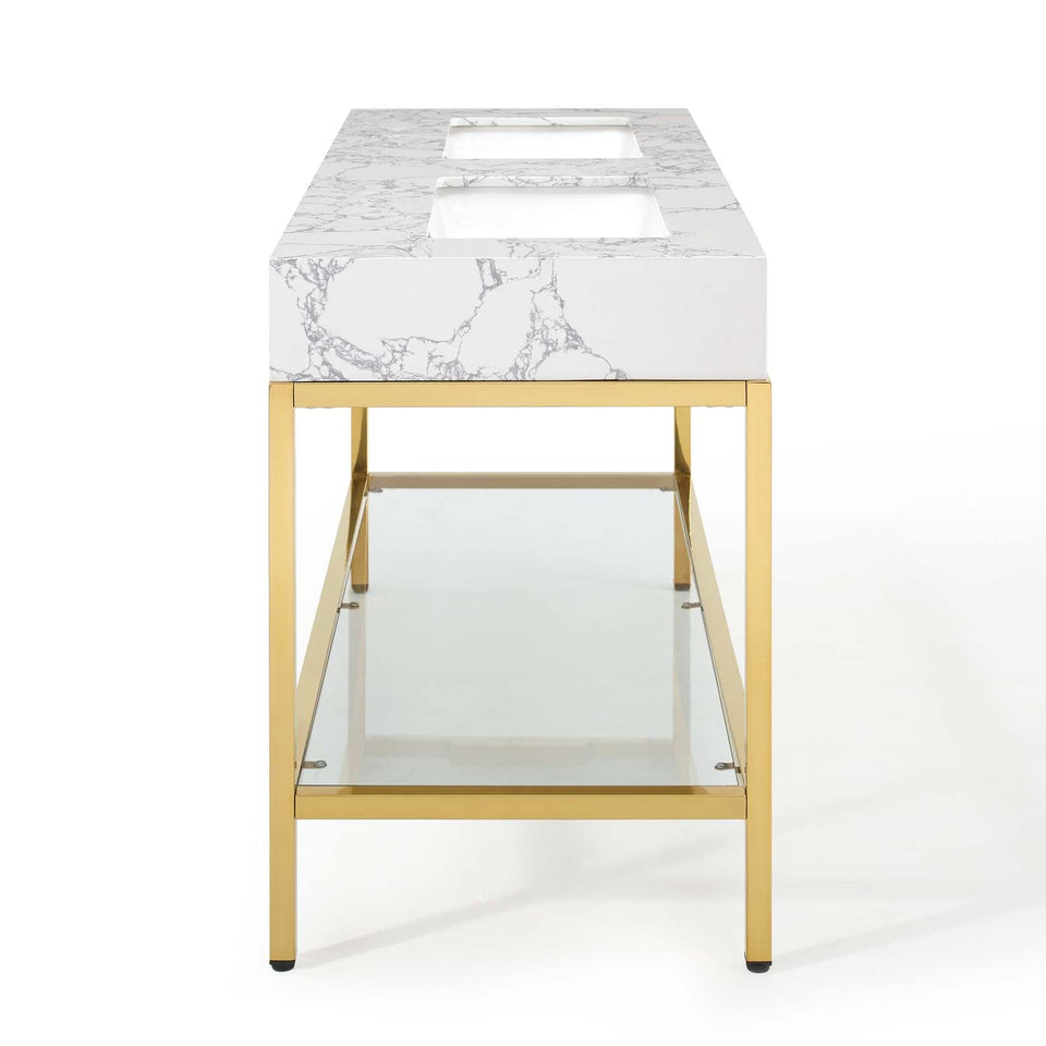 Kingsley Stainless Steel Bathroom Vanity by Modway