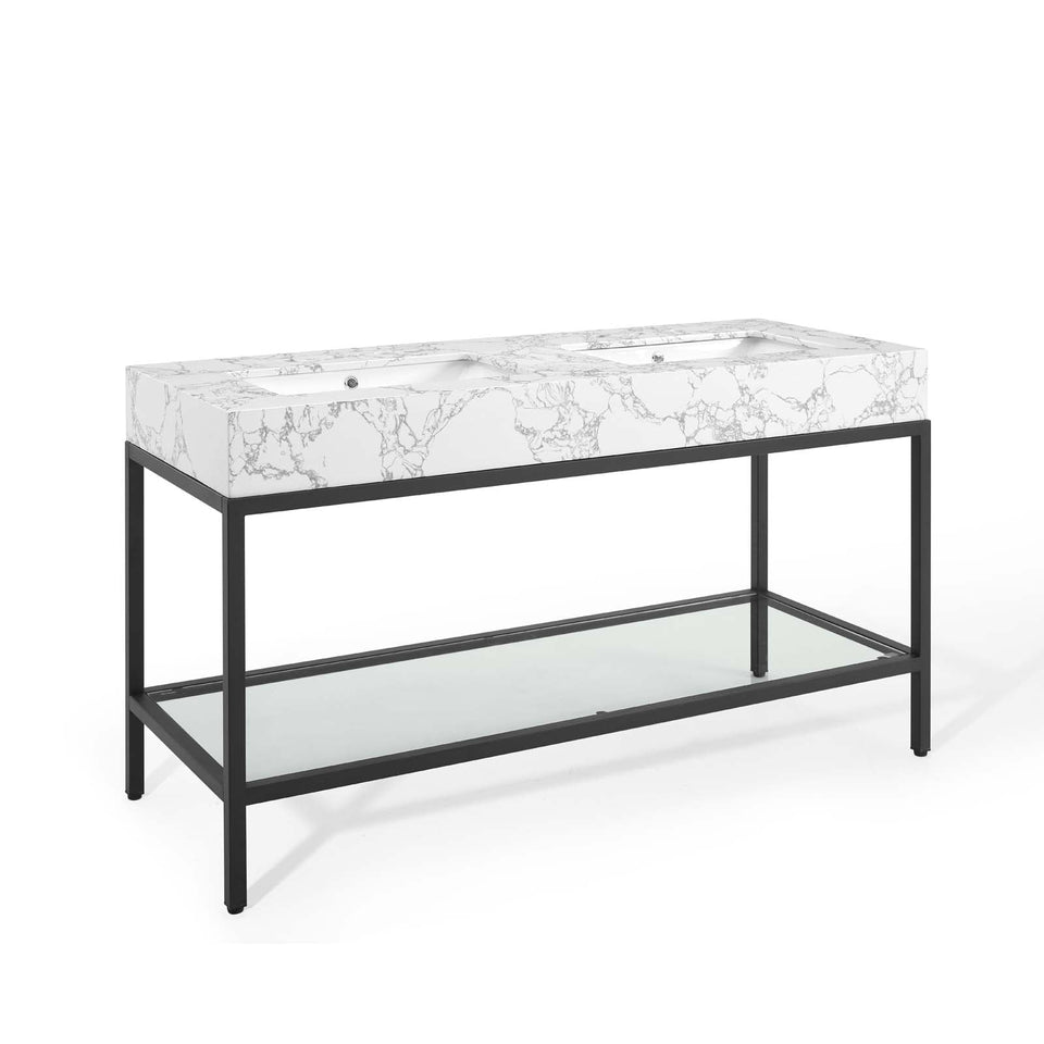 Kingsley Stainless Steel Bathroom Vanity by Modway