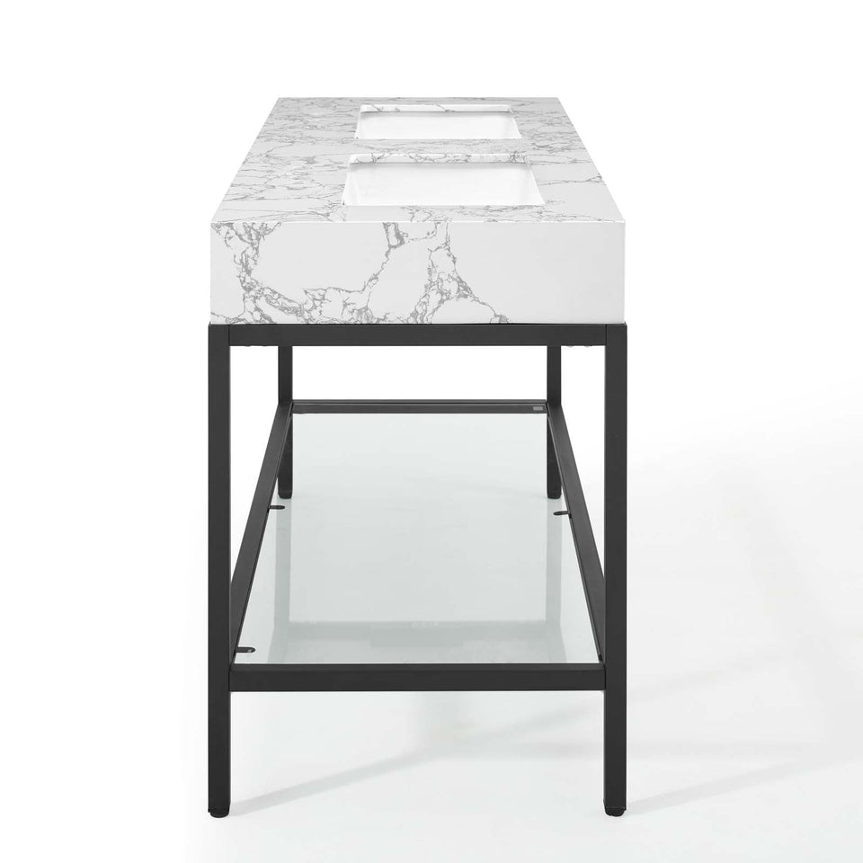 Kingsley Stainless Steel Bathroom Vanity by Modway