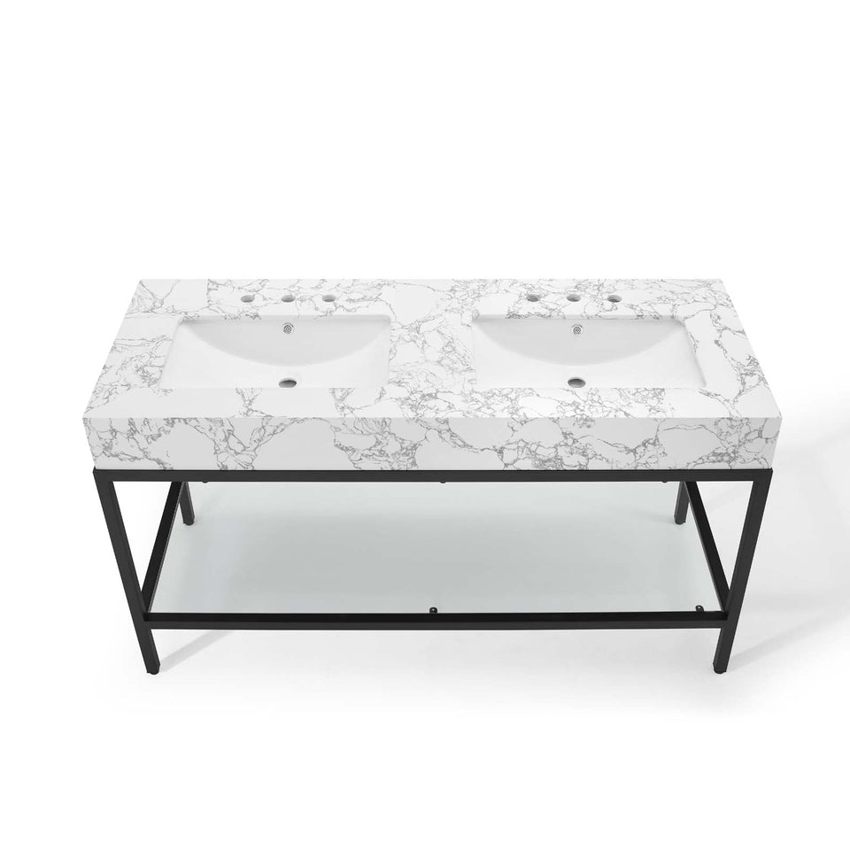 Kingsley Stainless Steel Bathroom Vanity by Modway