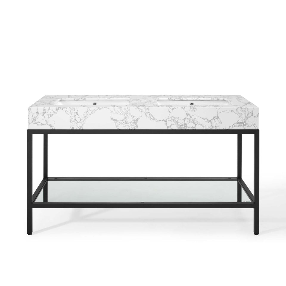 Kingsley Stainless Steel Bathroom Vanity by Modway
