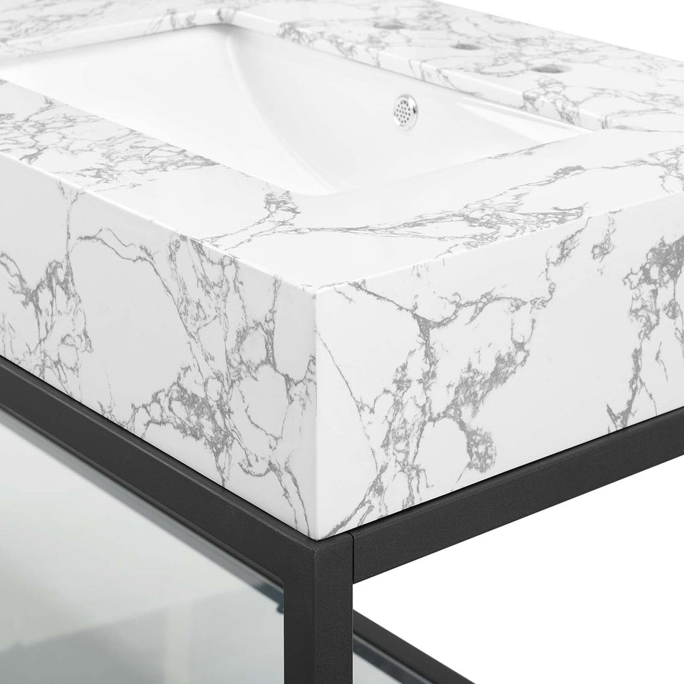 Kingsley Stainless Steel Bathroom Vanity by Modway