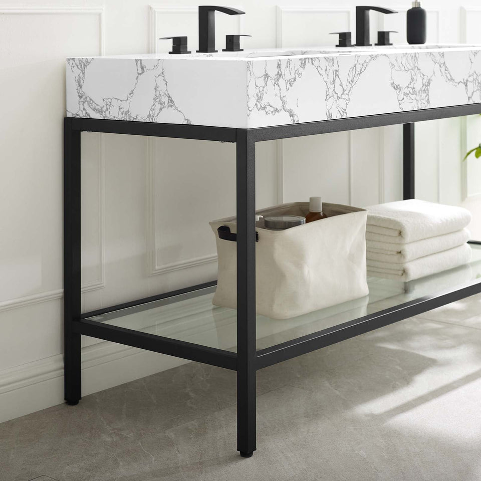 Kingsley Stainless Steel Bathroom Vanity by Modway